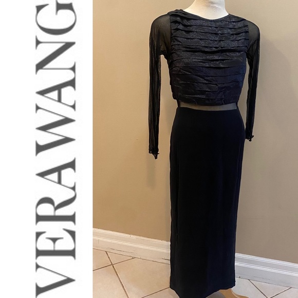 VERA WANG vintage black dress - Picture 2 of 11